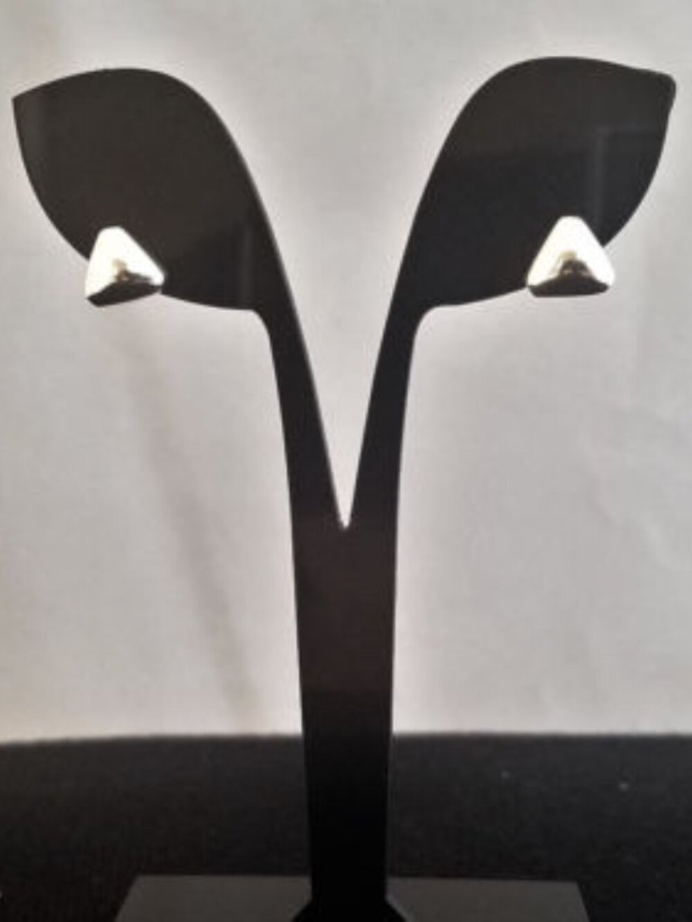 Sterling Silver 925 TRIANGLE earrings minimalist NEW vintage boho geometric 1.5g